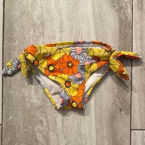 Gymboree Yellow Orange Floral Tie-Side Swim Bottoms
